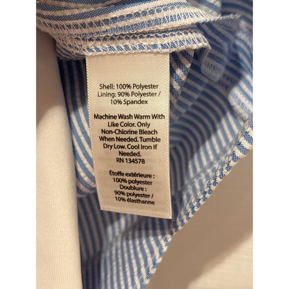 VINEYARD VINES Performance A Line Scalloped Hem Seersucker Golf Skort 8 - Picture 7 of 8